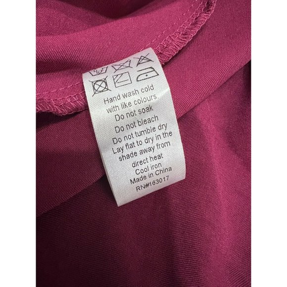 Bridesmaid Lioness Slip Dress 10 XL Magenta Cowl Neck Long Front Slit Sexy Maxi - Picture 11 of 11